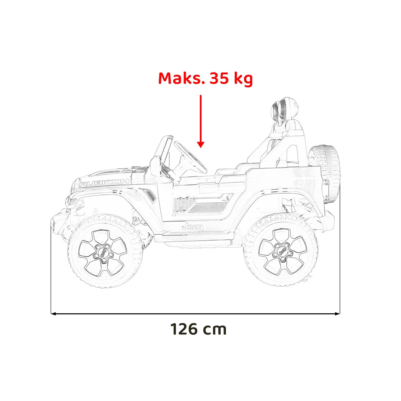 JEEP WRANGLER RUBICON PINK 12V