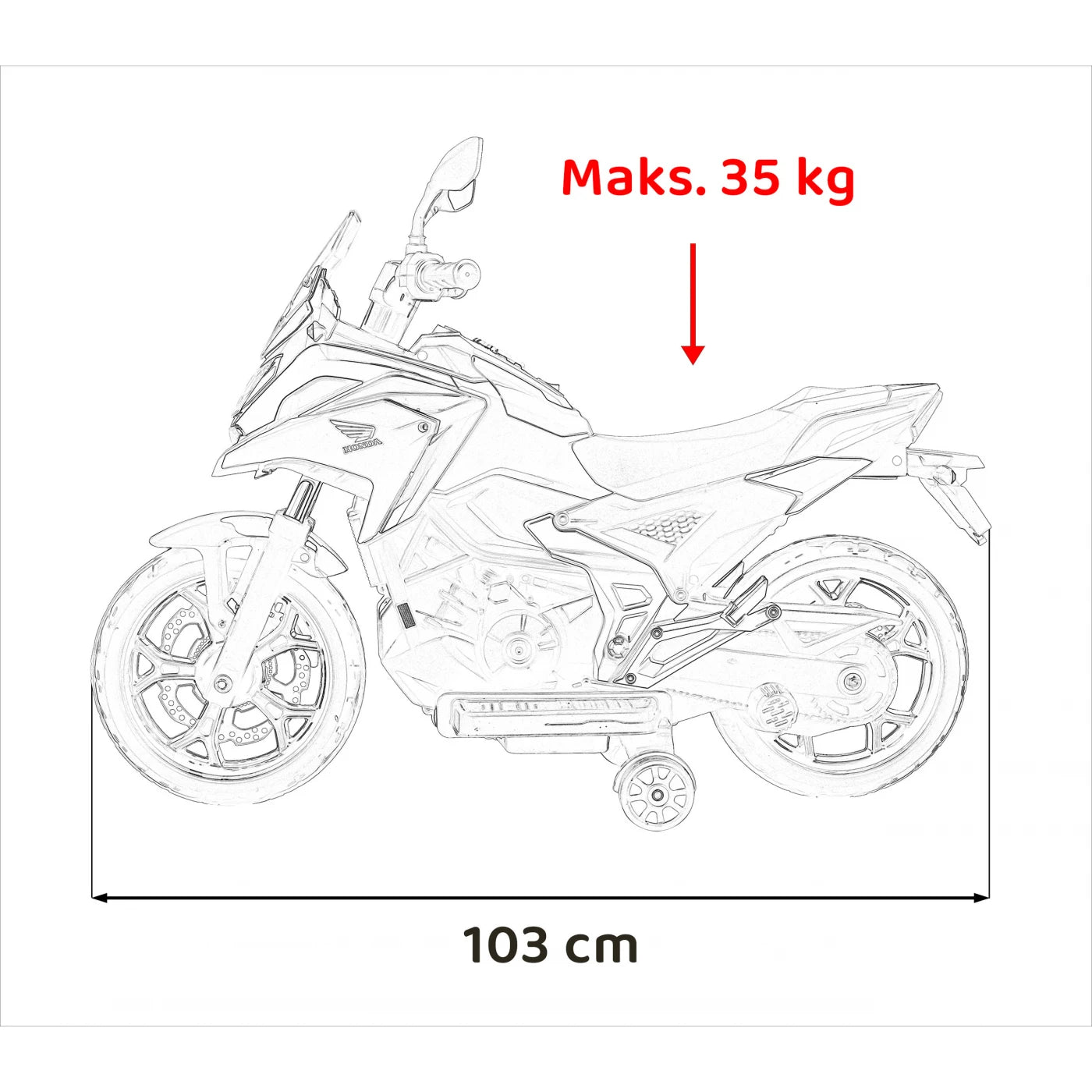 MOTO HONDA NC750X YELLOW 12V