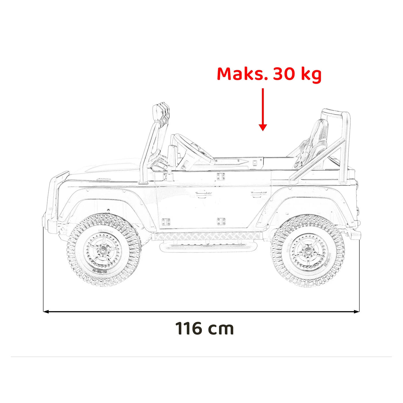 LAND ROVER DEFENDER 110 SVX GREEN 24V