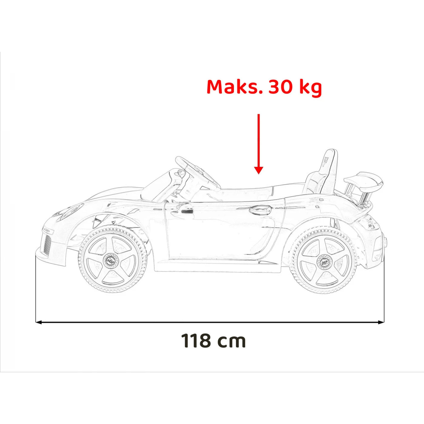 PORSCHE RUF CTR3 RED 12V