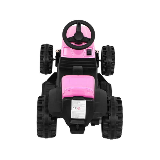 TRACTOR CON REMOLQUE PINK 6v