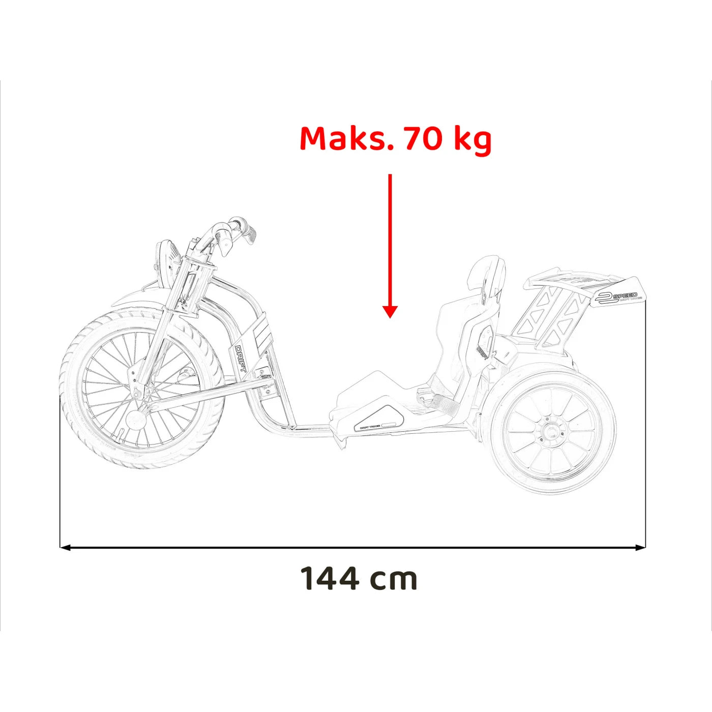 DRIFT BIKE 21 GREEN 24V