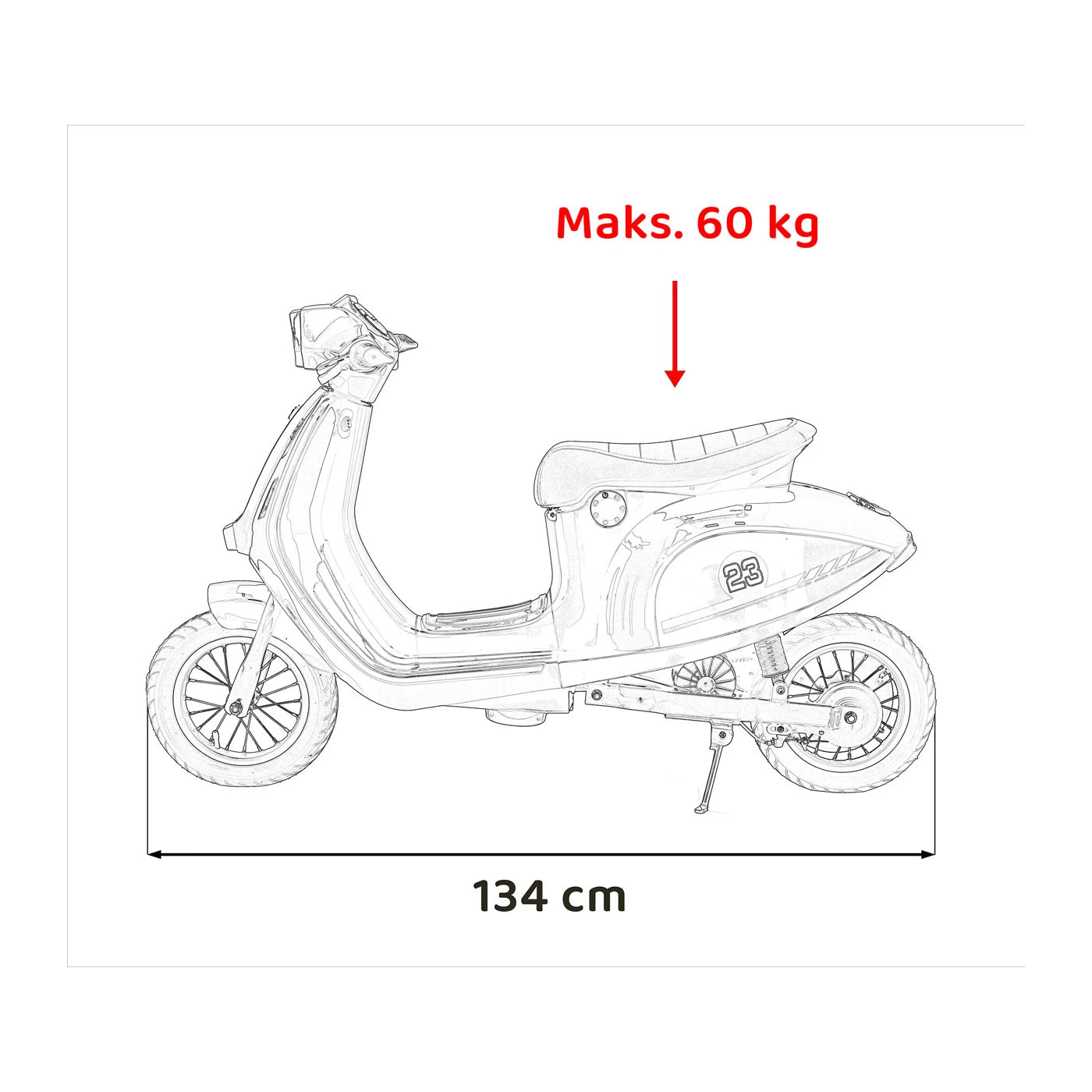 SCOOTER RETRO 23 BLUE 24V