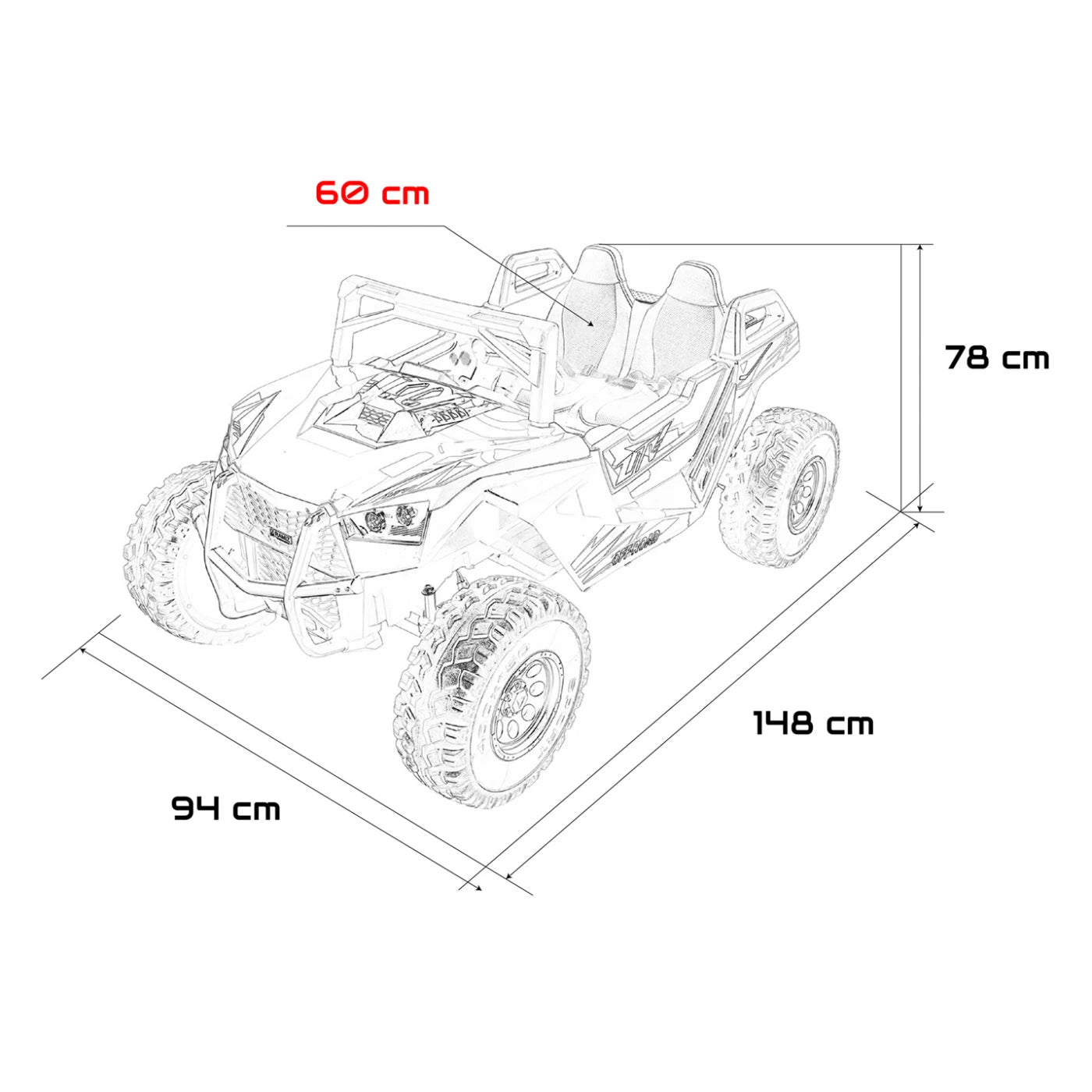 BUGGY RTR MONSTER SPEED 4x4 BLACK 24v