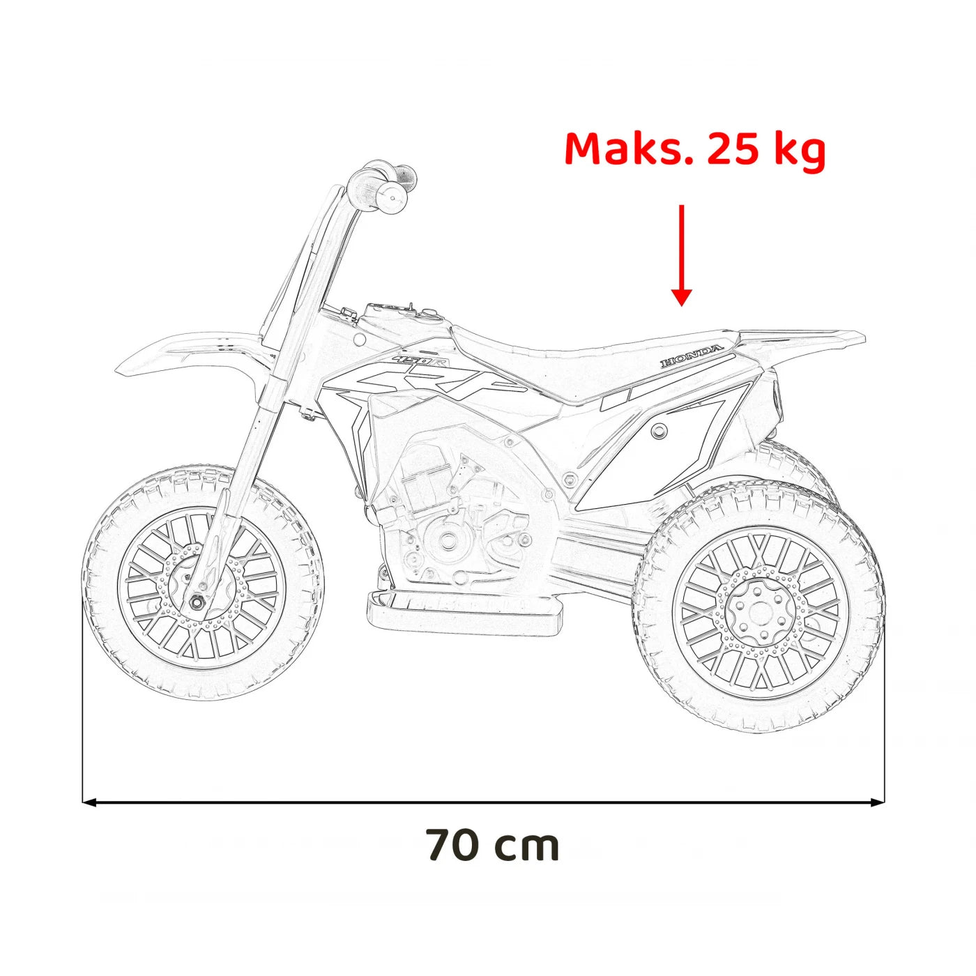 MOTO CROSS HONDA CRF 450R RED 6V