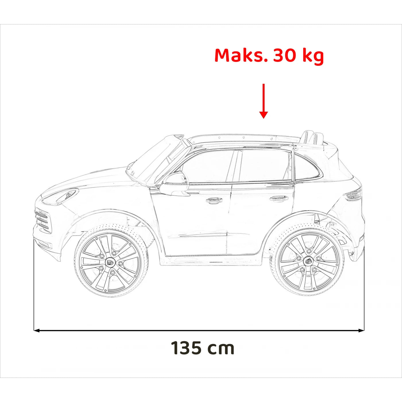 PORSCHE CAYENNE S WHITE 12V