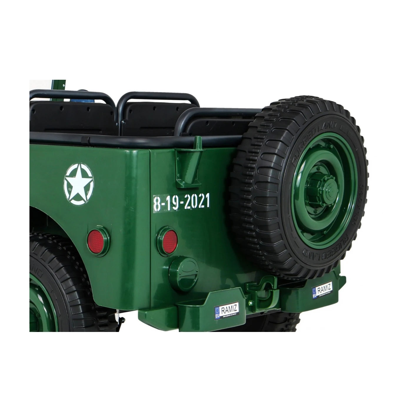 JEEP MILITARY 4x4 2 SEATS GREEN 24v