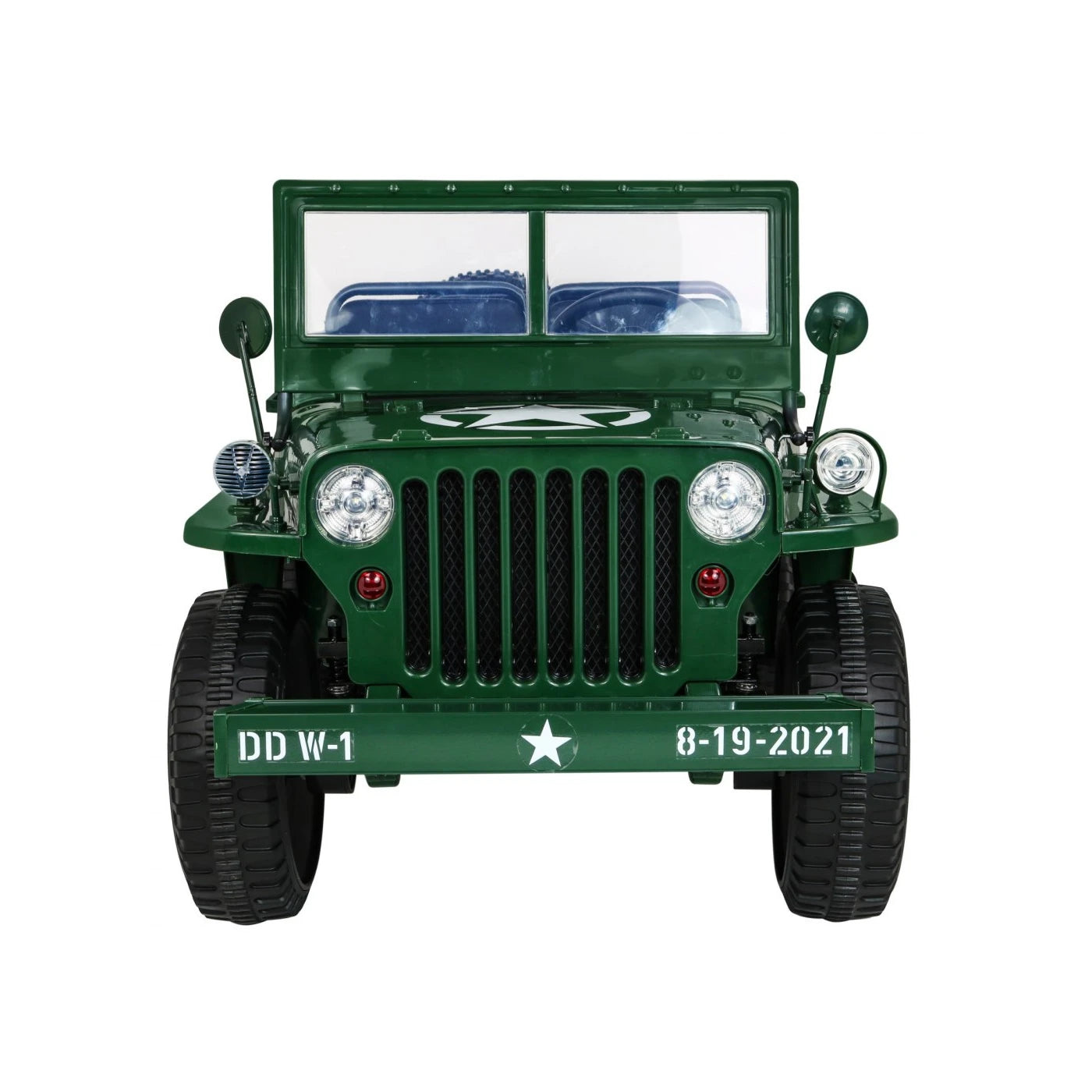 JEEP MILITARY 4x4 2 SEATS GREEN 24v