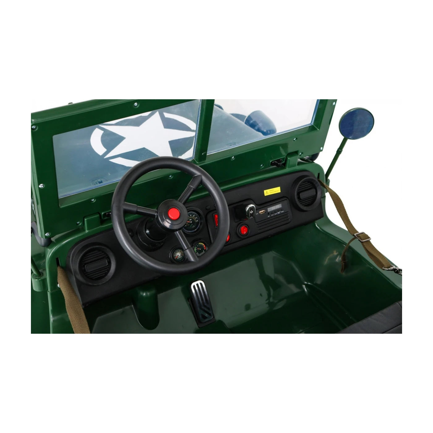 JEEP MILITARY 4x4 2 SEATS GREEN 24v