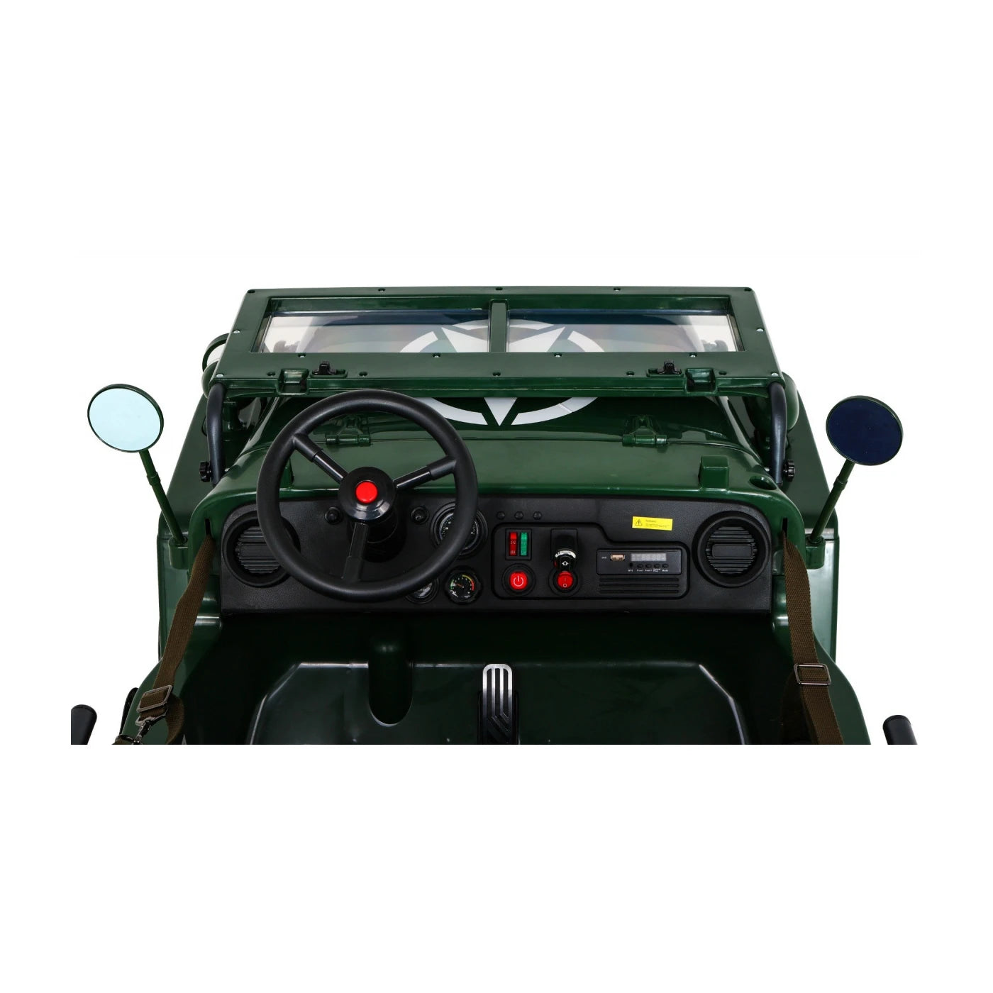 JEEP MILITARY 4x4 2 SEATS GREEN 24v