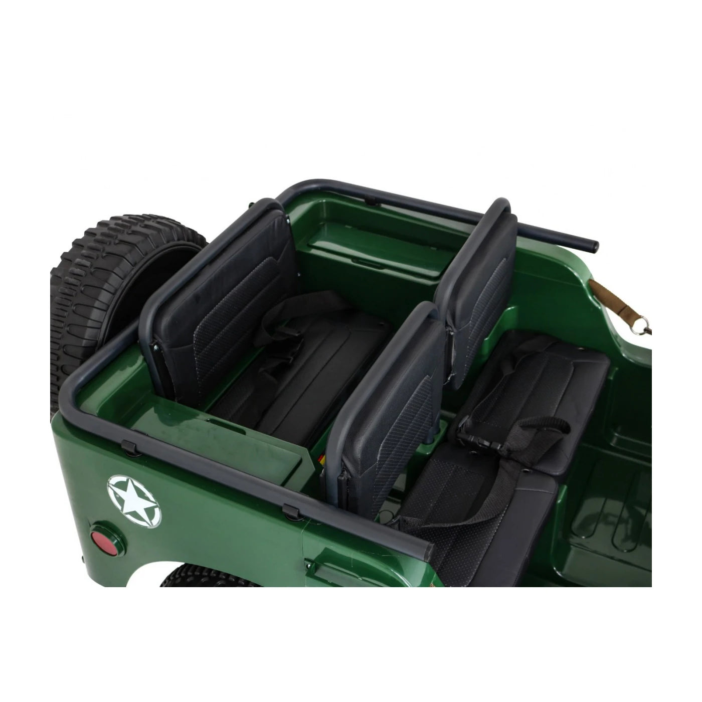 JEEP MILITARY 4x4 2 SEATS GREEN 24v