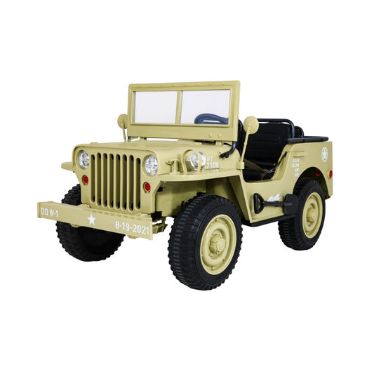 JEEP MILITARY 4x4 2 SEATS SAND 24v
