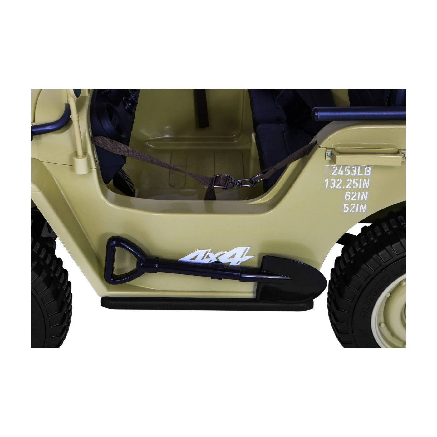 JEEP MILITARY 4x4 2 SEATS SAND 24v