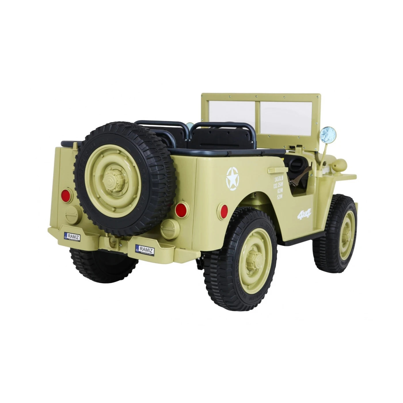 JEEP MILITARY 4x4 2 SEATS SAND 24v