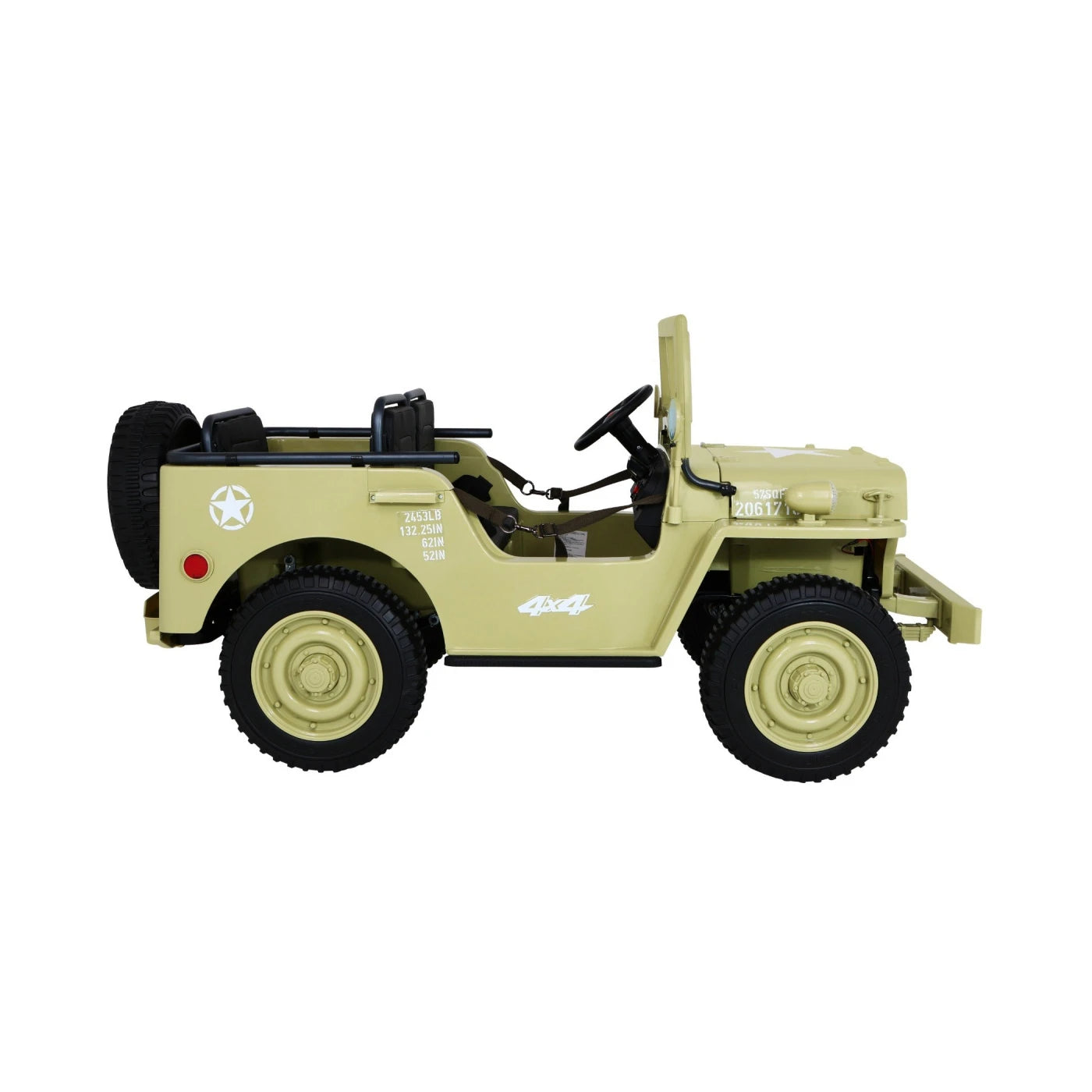 JEEP MILITARY 4x4 2 SEATS SAND 24v