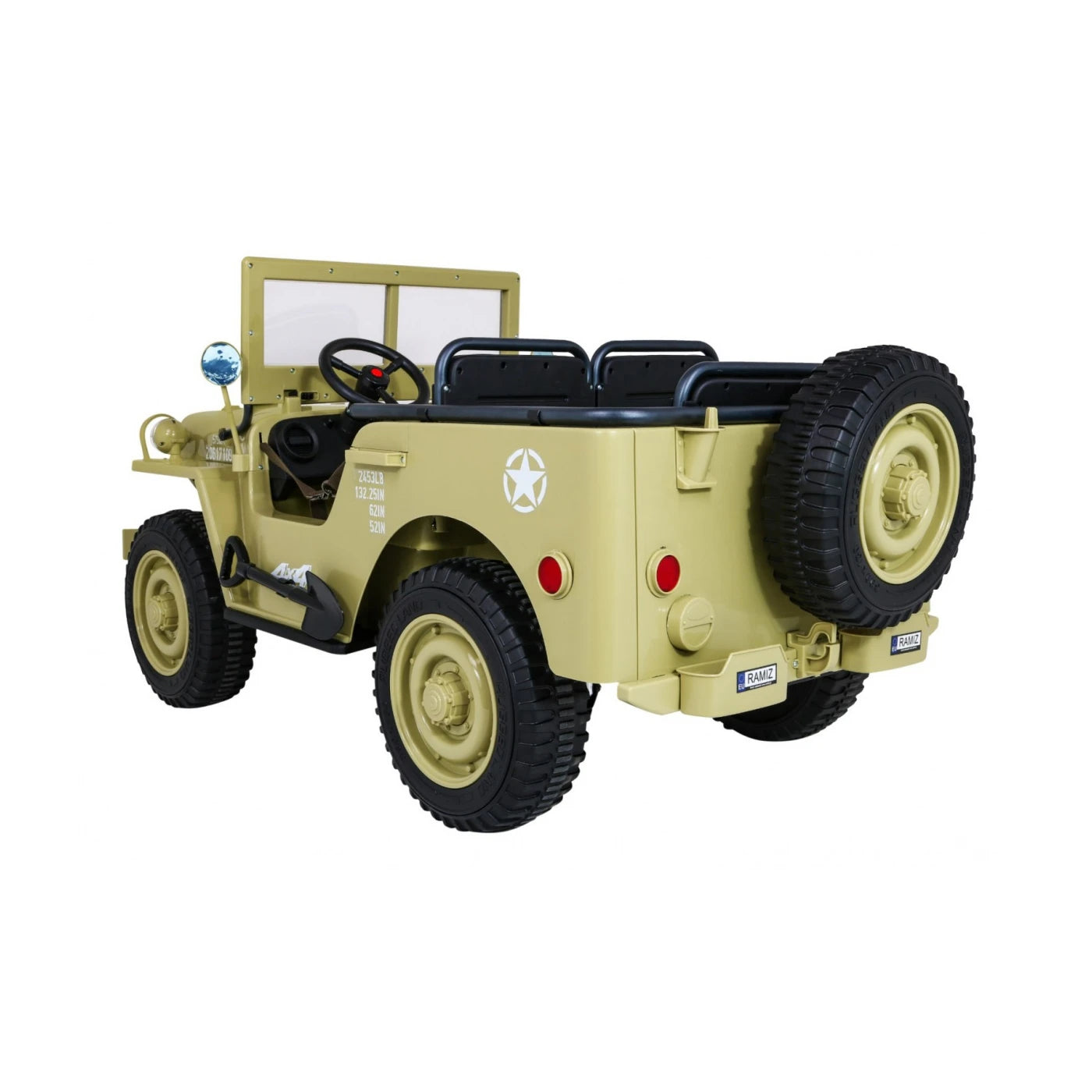 JEEP MILITARY 4x4 2 SEATS SAND 24v