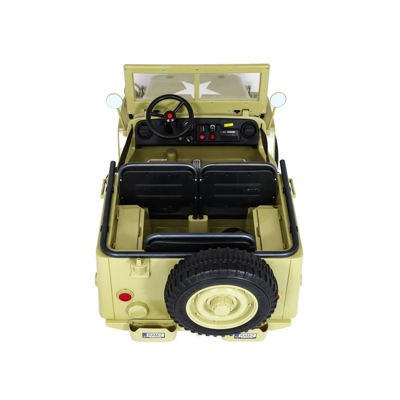 JEEP MILITARY 4x4 2 SEATS SAND 24v