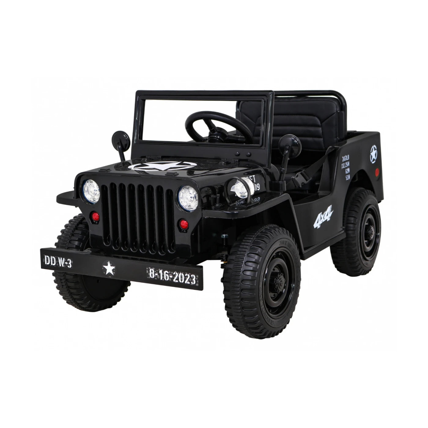 JEEP RETRO MILITARY BLACK 12v