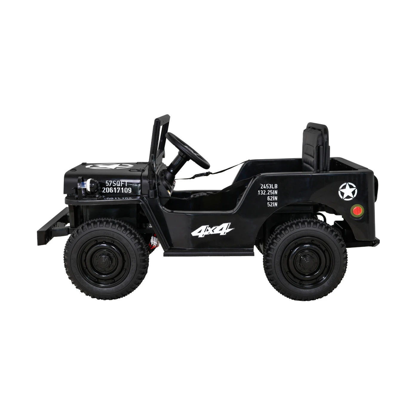 JEEP RETRO MILITARY BLACK 12v