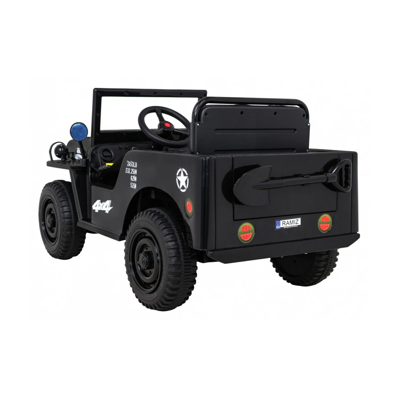 JEEP RETRO MILITARY BLACK 12v
