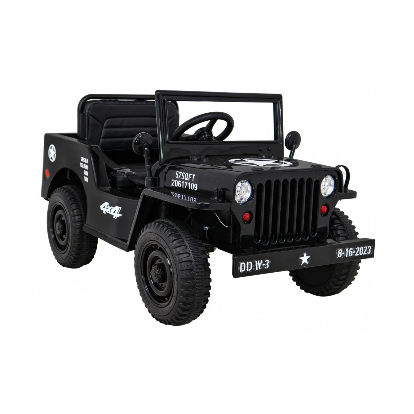 JEEP RETRO MILITARY BLACK 12v