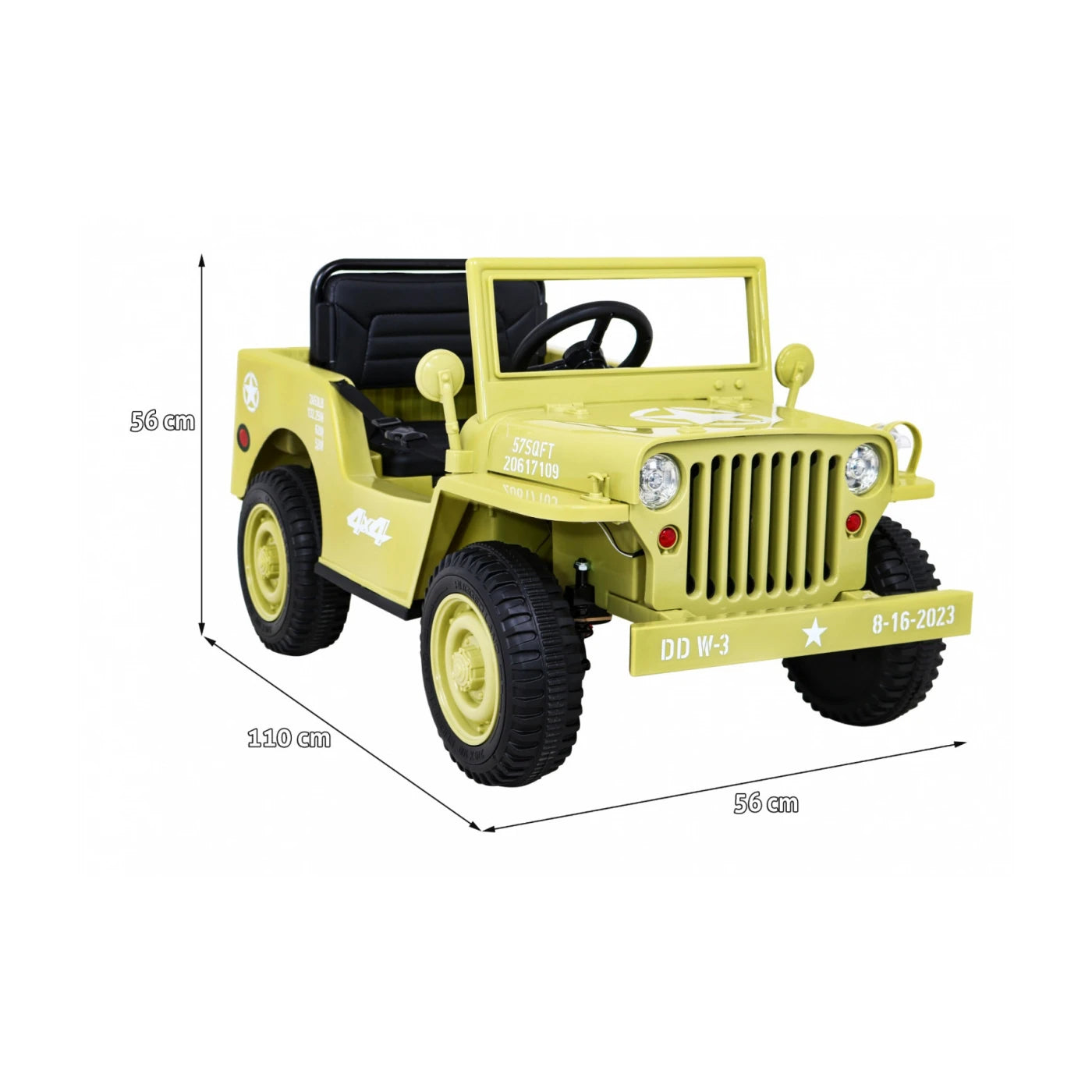 JEEP RETRO MILITARY SAND 12v