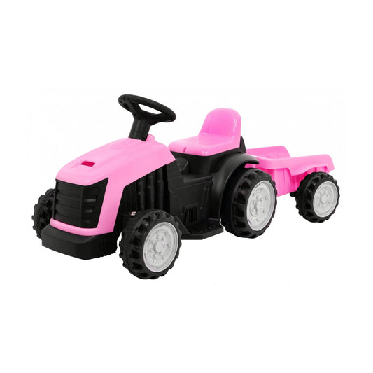 TRACTOR CON REMOLQUE PINK 6v