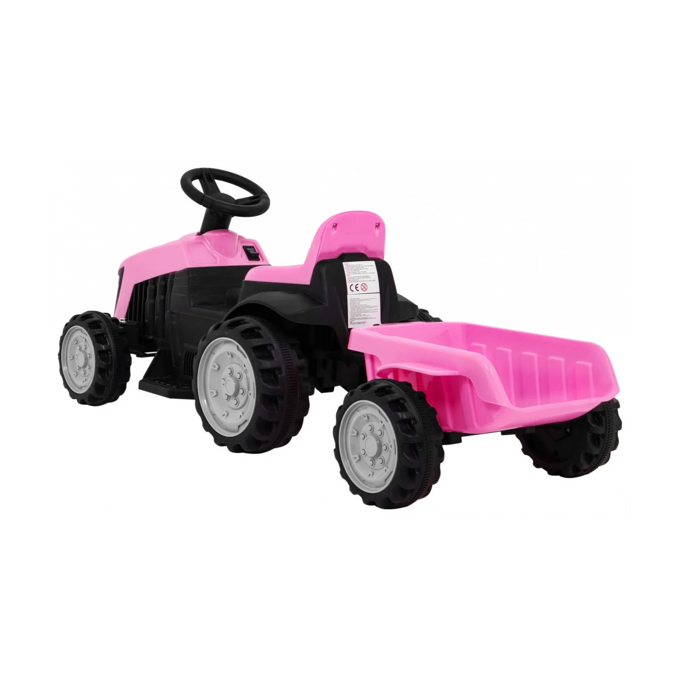 TRACTOR CON REMOLQUE PINK 6v