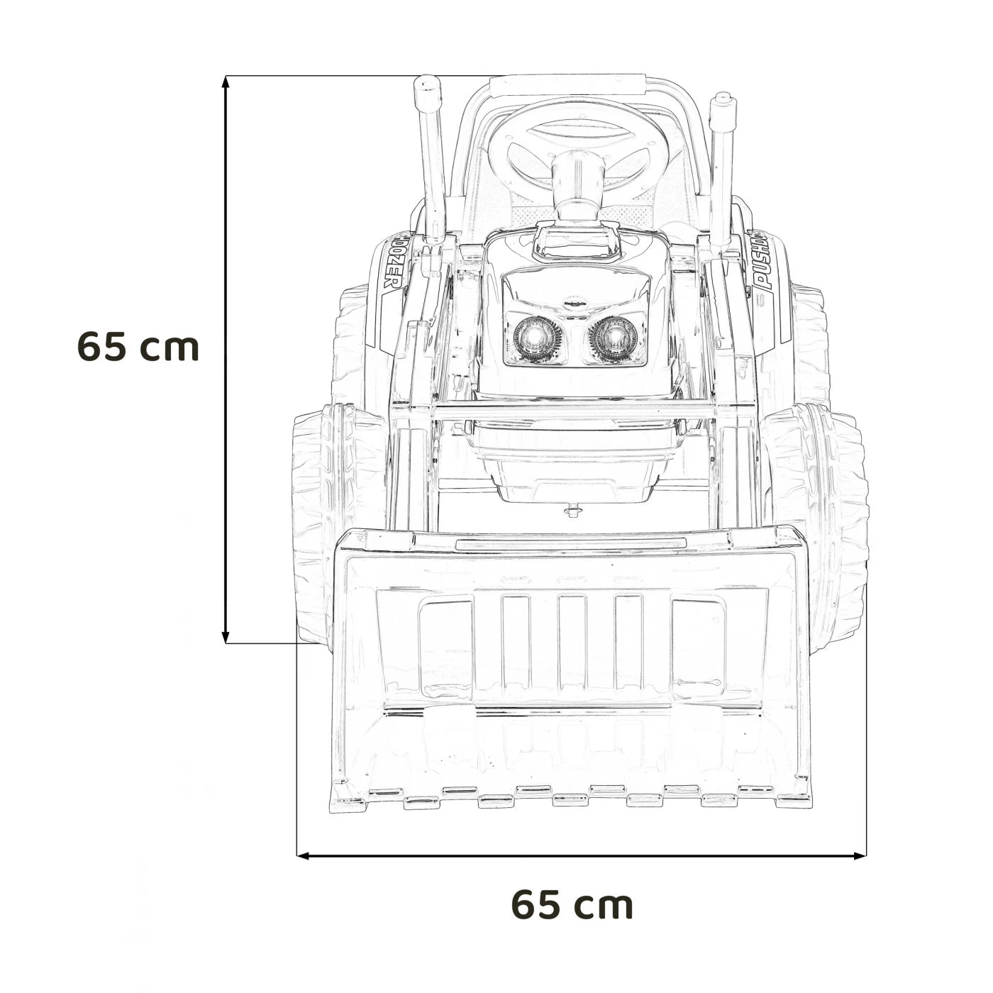 TRACTOR EXCAVATOR YELLOW 12v