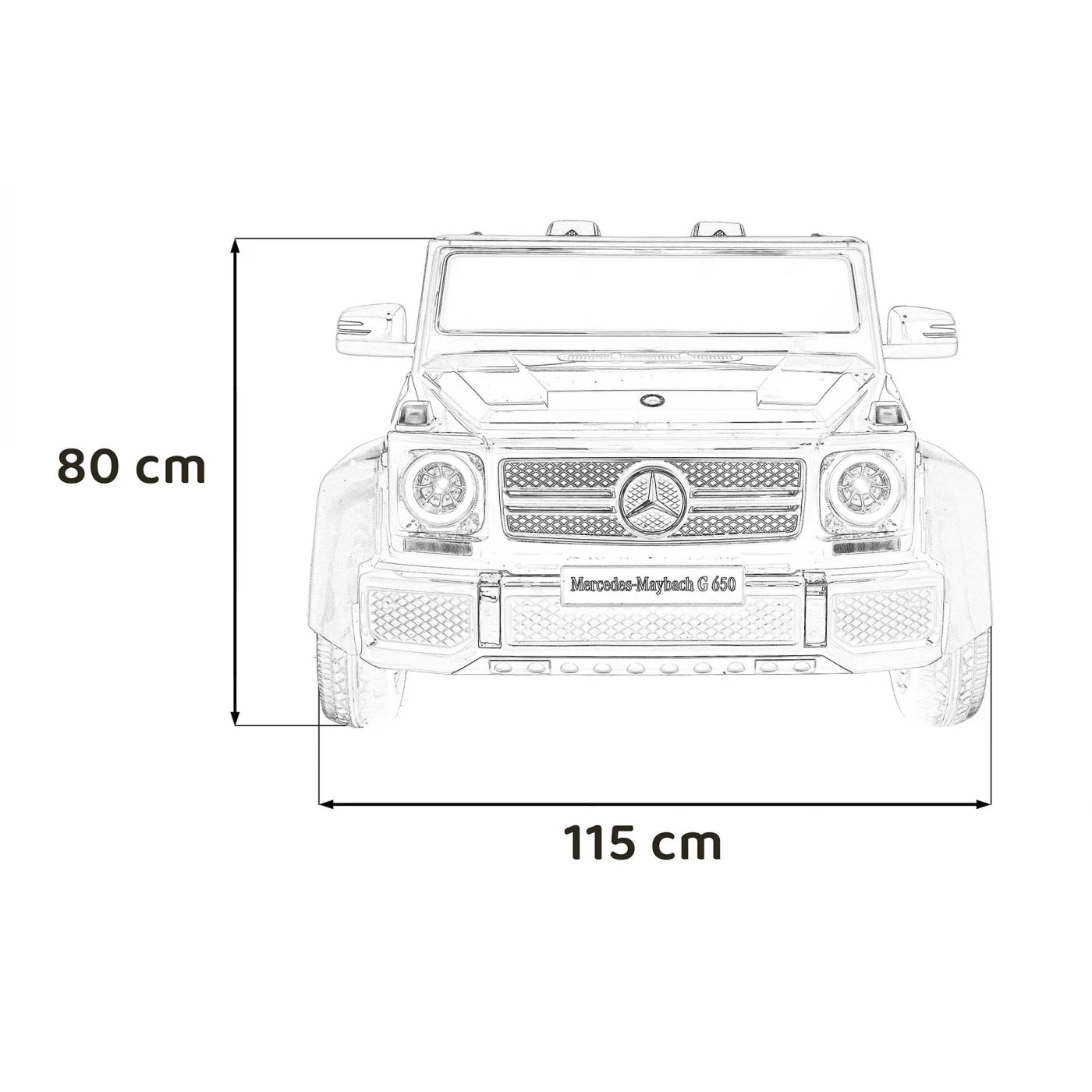 MERCEDES MAYBACH G650 STRONG WHITE 24v