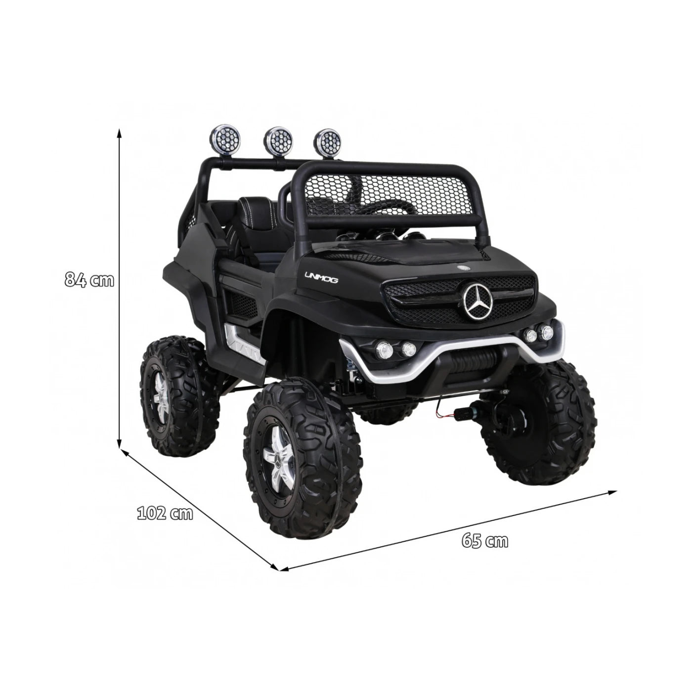 MERCEDES UNIMOG 4x4 BLACK 12v