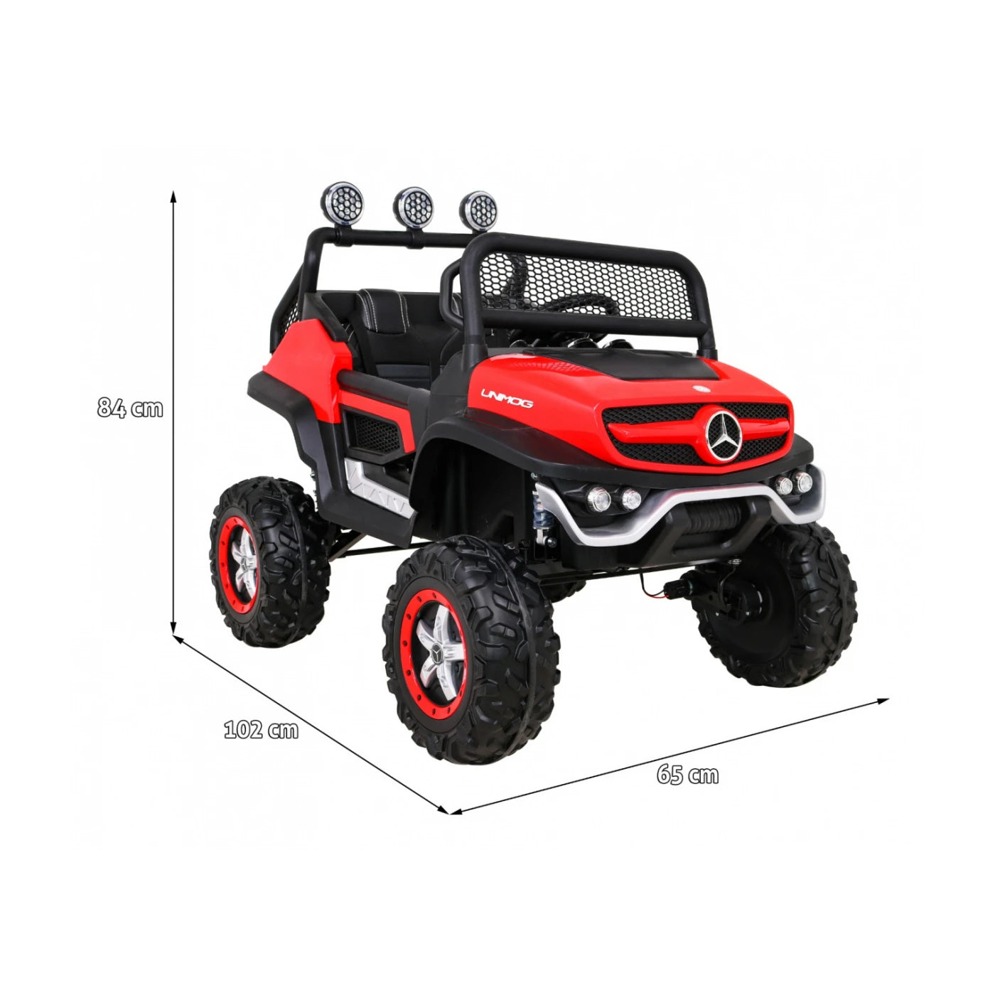 MERCEDES UNIMOG 4x4 RED 12v