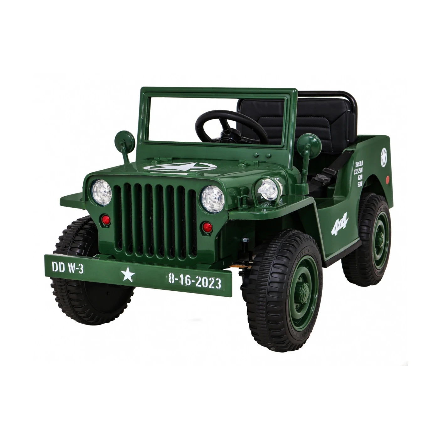 A JEEP RETRO MILITARY GREEN 12v
