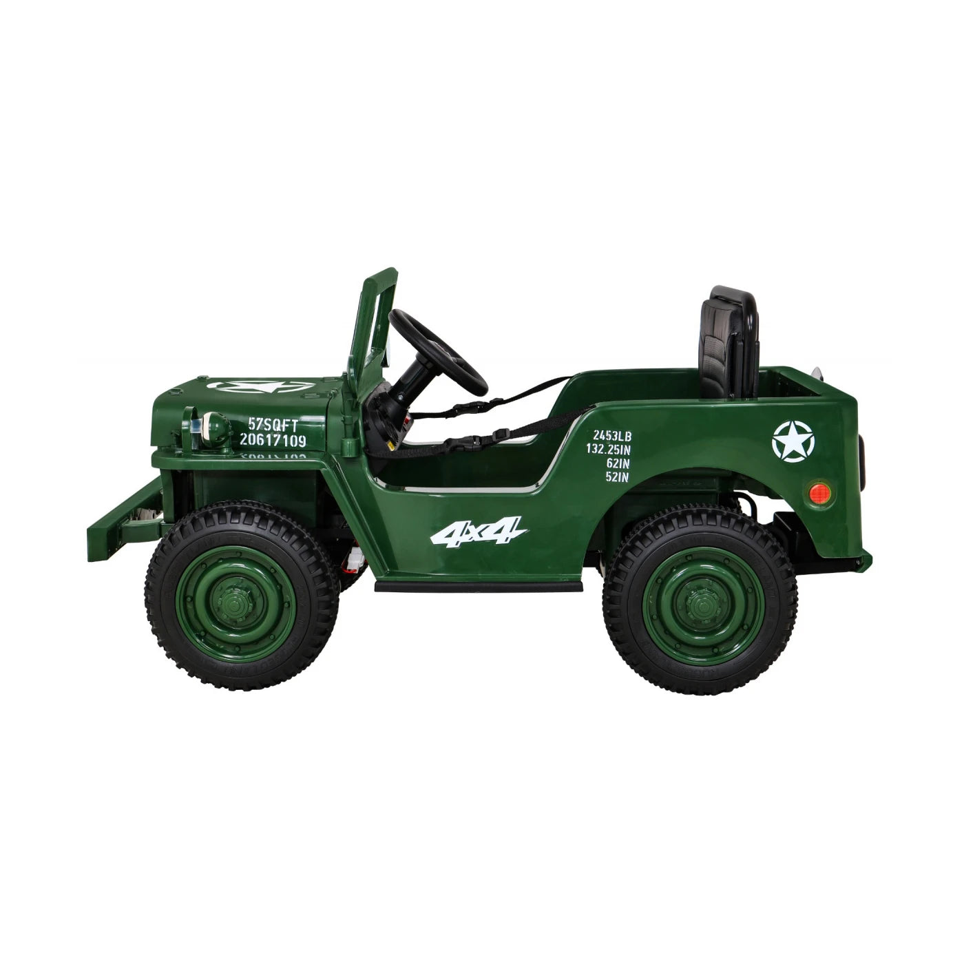 A JEEP RETRO MILITARY GREEN 12v