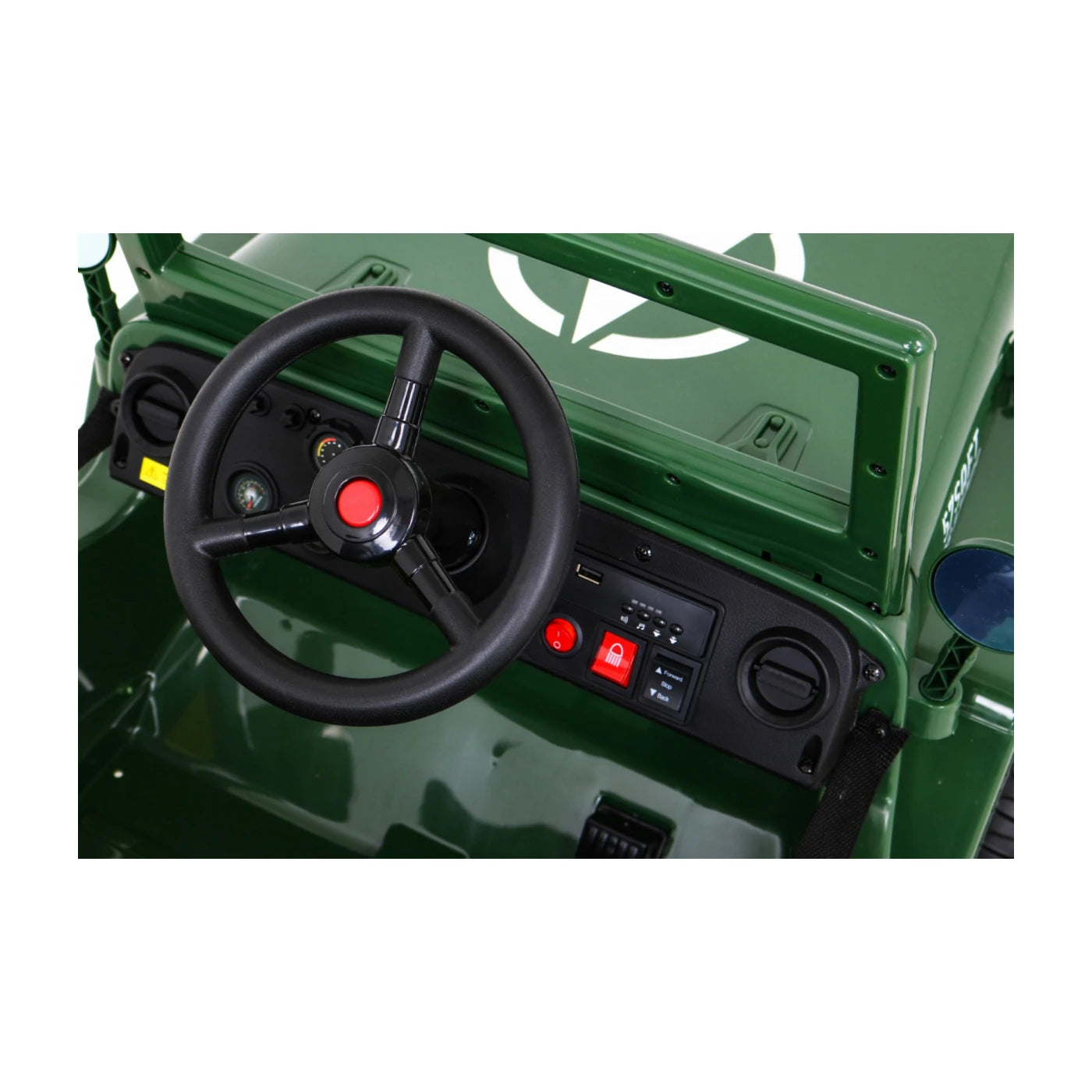 A JEEP RETRO MILITARY GREEN 12v