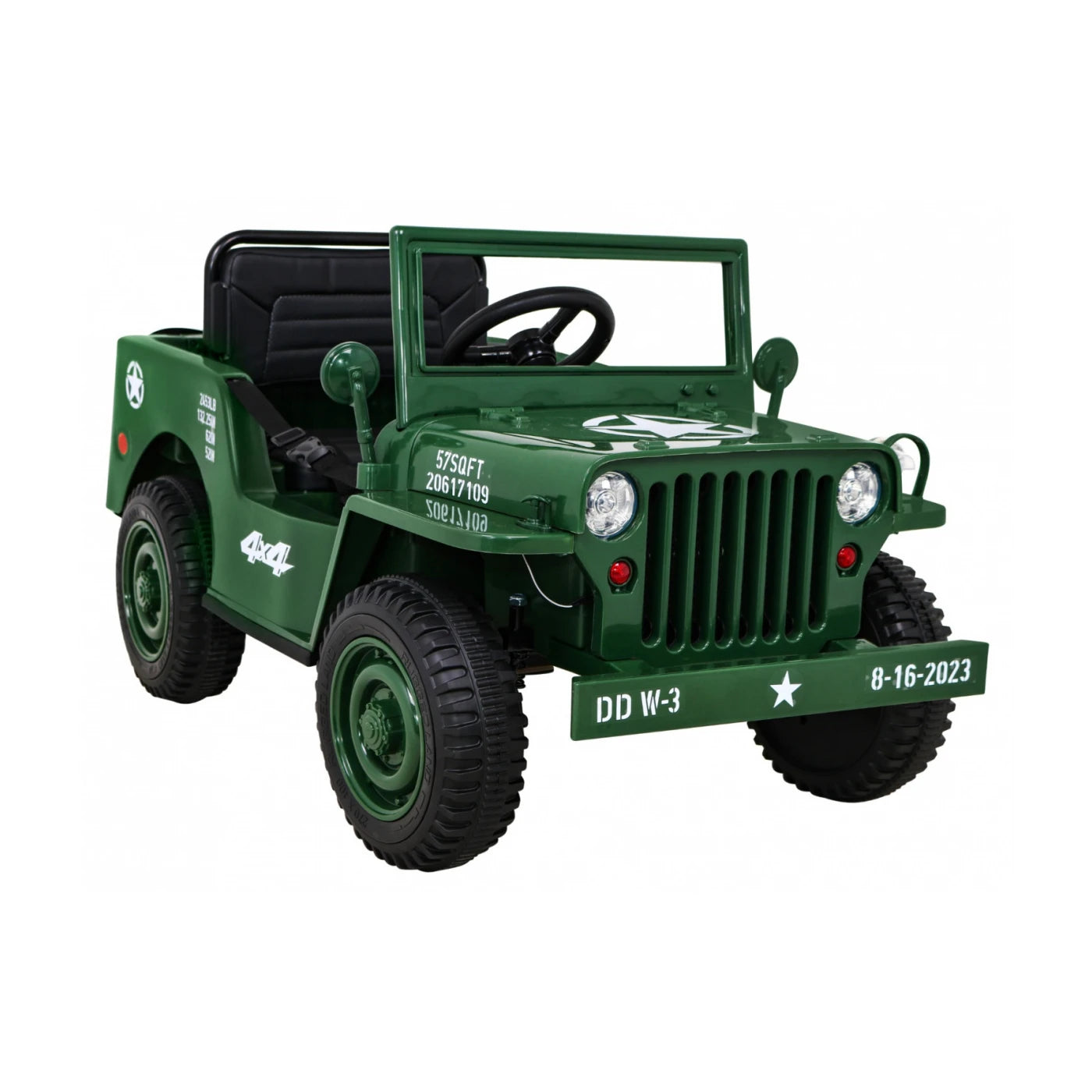 A JEEP RETRO MILITARY GREEN 12v